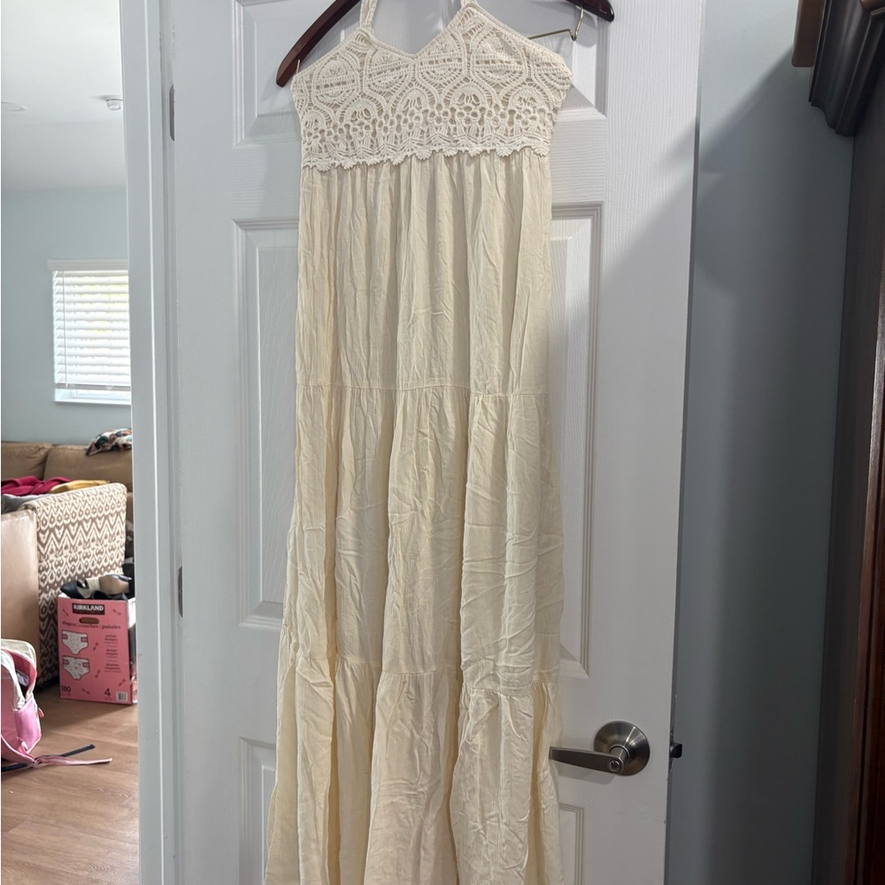 American Eagle Outfitters Cream Dress